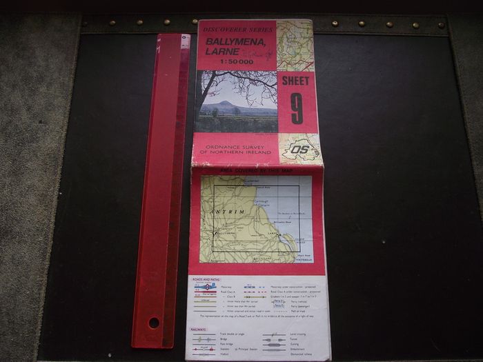 1989 'Ballymena, Larne' Ordnance Survey Folding Map from Discoverer Series