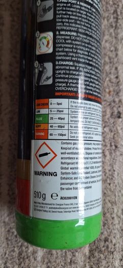 AC pro R134a trigger & gas