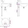 Wall-Mounted White Bathroom Vanity Unit Engineered wood Image 4