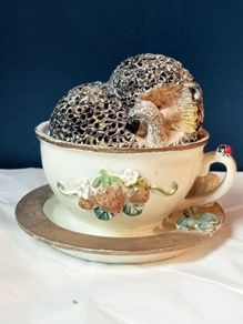 Hedgehog in a Cup Collectible Ornament
