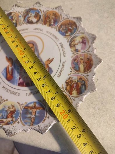 Wall Holy Hanging Plate Glorious Sorrow Ful Mysteries 'jesday - Frida Thursday Joyful Mysteries Monday Wed. Sat. Mysteries Glorious