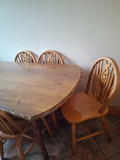 Kitchen teak table and chairs