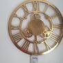 Round Brass Wall Clock/Roman Numeral Skeleton Wall Clock FACE/FRAME, 46cm .. Easy to Hang with Build-In Hook .. Now Heavily Reduced Image 8