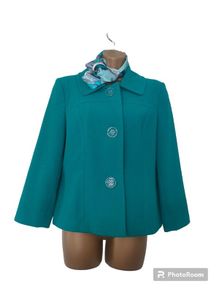 50s style green blazer with matching neck scarf size 14 Postage included