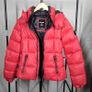 Superdry Women Red Hooded Down Puffer Jacket Size S Image 7