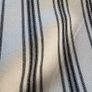 2 metres of 100% cotton canvas treble ticking stripe fabric in oatmeal and vintage black Image 2