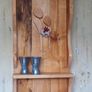Rustic Driftwood Couple Floating Shelf Image 5