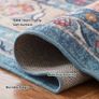 Washable Rugs Living Room Boho Rug for Bedroom Anti Slip Rugs Classic Large Rugs for Living Room Vintage Area Rugs Soft Short Pile Rug Washable Rugs Vintage 80x150CM Blue Image 4