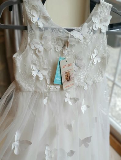 New With Tags Stunning Monsoon Wedding, Communion, Flower Girl Dress