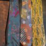 MENS VINTAGE TIES x6 Paisley Geometric Patterned Polyester Retro Tie Bundle Image 3
