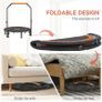 Foldable Mini Fitness Trampoline, with Adjustable Foam Handle, Orange Image 4