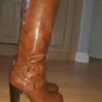 Brown Aldo Leather Tall Boots Image 7