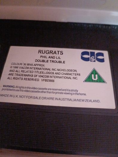 FOR SALE Vintage 1996 Rugrats Nickelodeon VHS Tape