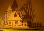 Christmas Crib Tea Light candle holder wood craft decoration laser cut