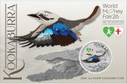 2026 Australia Kookaburra WMF Special Edition 1oz Silver Coin, Colour Application Privy Mark Ampelmann - Coincard/ Blister.