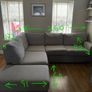Corner sofa with footrest Image 4