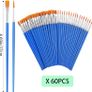 Small Paint Brushes - 60 Pieces of paint brushes for children,Art Paint Brush set for Acrylic, Watercolor, Oil and Gouache Paints - Ideal for Body Face, Decorations, Figurines and Nail Art Image 4