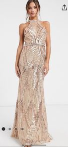Forever Unique Gold embellished maxi dress