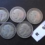 Great Britain George V. 5 Silver coins@3p (1920-1921) Image 3