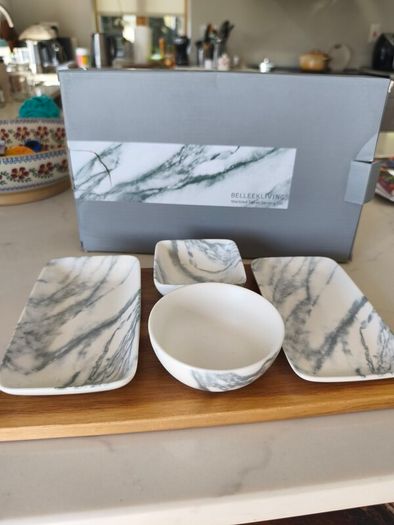 Belleek Marbled Tapas Set