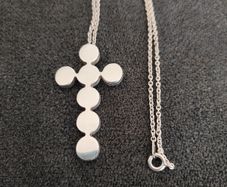 925 silver cross pendant necklace