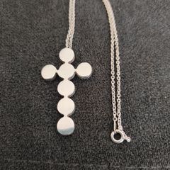 925 silver cross pendant necklace