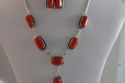 Gemstone Necklace &amp; Earrings Set