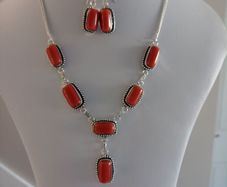 Gemstone Necklace & Earrings Set