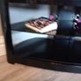 Beautiful Black Glass TV Unit Image 5