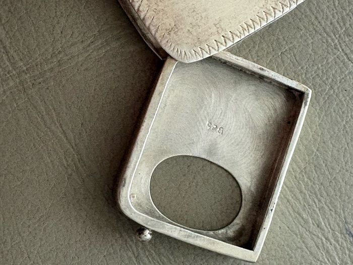 Silver stamp holder box
