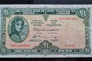1975 Lady Lavery 1 pound banknote