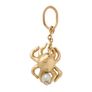 14k solid yellow gold and pearl spider charm from the jewelry brand CATBIRD NYC Image 2