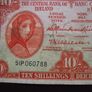The Central Bank of Ireland. Lady Lavery 10 shillings (1965) Image 2