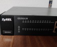 Zyxel 24 port gigabit Ethernet switch.