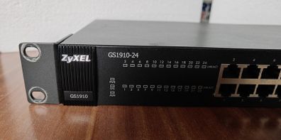 Zyxel 24 port gigabit Ethernet switch.