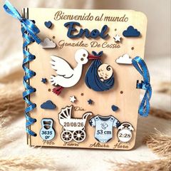 Birth keepsake card for baby boy or girl