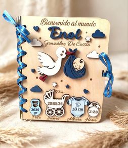 Birth keepsake card for baby boy or girl