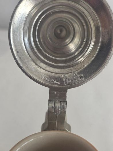 Gerz German beer stein pewter lid