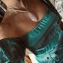 RARE BNWT Karen Millen Teal Paisley Silk Maxi Dress Image 9