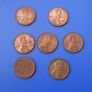Lincoln Memorial Cent & Wheat Ears Cent Coins x 7 (1952 to 1973) Image 4