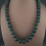 Antique African Melon Shape Green Glass Beads Necklace 20 inches Long Strands Image 8
