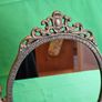 Ornate Victorian Style Brass Swivel Vanity Mirror  Antique Dressing Table Mirror Image 8