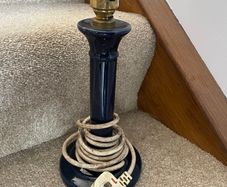 Vintage 1980s candlestick table lamp RESTO CONDITION
