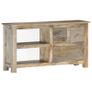 TV Cabinet 110x30x55 cm Solid Mango Wood Image 3