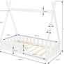 Children's Bed 70 x 140 cm, White with Fall Protection Image 4