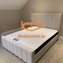 Ottoman Upholstered Bed, Double Bed with Hydraulic Lifting Bar, Height Adjustable Padded Headboard, Metal Slatted Frame, Youth Bed, Adult Bed Image 3