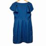 M&S royal blue silk dress Image 2