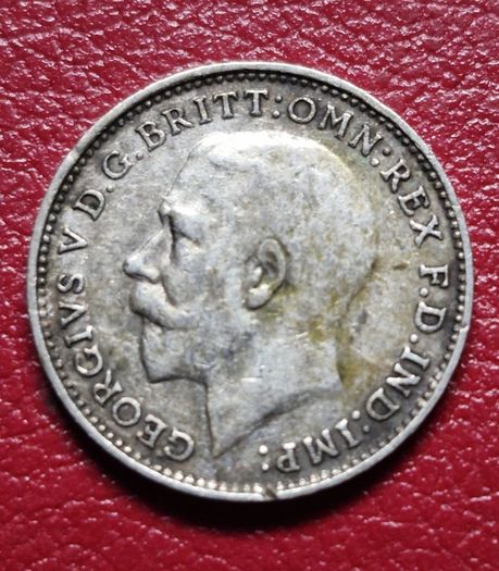 1925 United Kingdom 3 Pence - George V silver coin #1