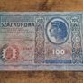 Austria-Hungary, 100 Kronen banknote, 2 January 1912, circulated, with overprint - free standard postage Image 2