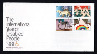 1981 Great Britain International Year for the Disables Commemorative stamps Royal Mail First Day Cover (FDC)